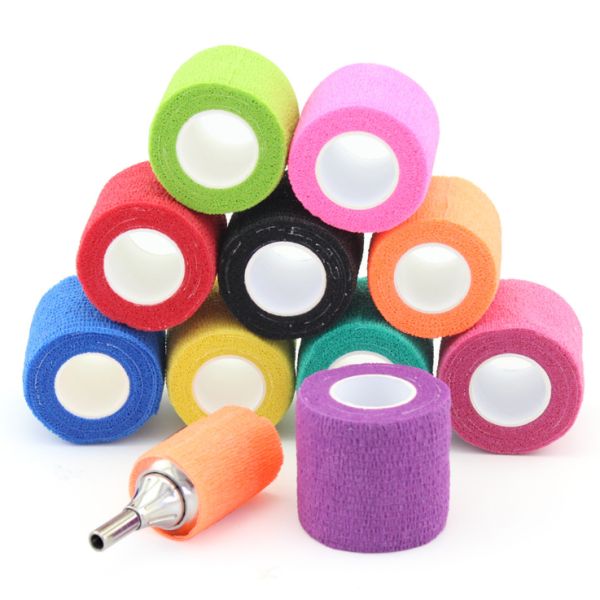 Gauze Tattoo Self Adhesive Cohesive Disposable Tattoo Grips Cover