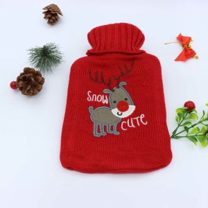 Cover Reusable 1000ml Red Rubber Hot Water Bottle Thickened