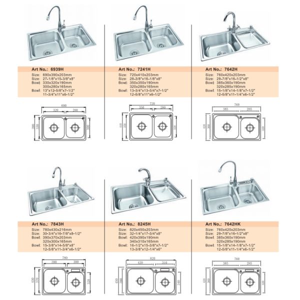 Single Bowl Press Kitchen Sink SUS304 Stainless Steel Kitchen Sink Topmount Kitchen Sink
