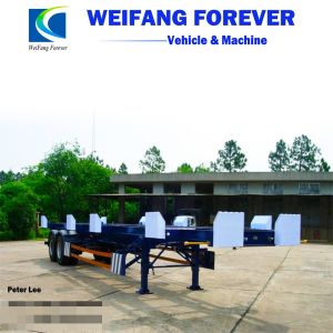 Cimc 3 Axles Skeleton Chassis 40FT Flatbed Container Semi Trailer