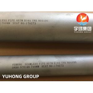 Quality ASTM B165 UNS N04400, Monel 400, 2.4360 Nickel Copper Alloy Steel Seamless Pipe for sale