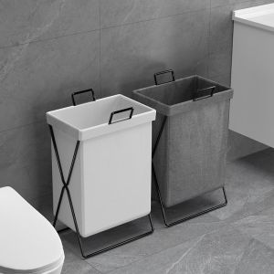 Bathroom Large Folding 60l Dirty Clothes Hampers Light Steel Frame Oxford