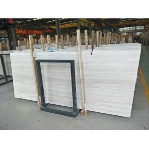 White Wooden Veins Marble Stone Slab 305x305x10mm 305x610x10mm 600x600x18-20mm
