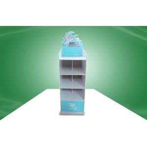Beautiful Four-shelf POS Cardboard Displays Glossy Lamination for Electronic