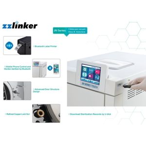 Clinical Medical Steam Sterilizer Dental Handpiece Autoclave Touch Screen 23L