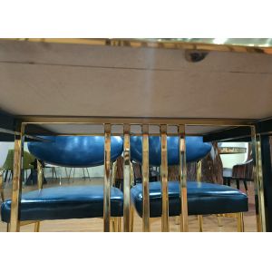 Fire Stone Top 120*70*75cm Painting Wrought Iron Table