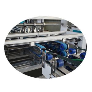 Cardboard Carton Pasting Machine For Box Folding Gluing Making