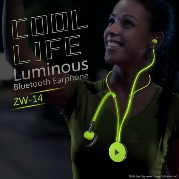 Wireless headphoneWireless earphone with intelligent light emitting luminous