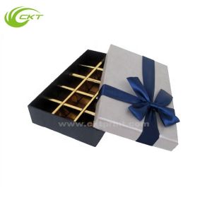 Luxury Chocolate Candy Packaging Gift Boxes With Ribbon , Recycled Paperboard