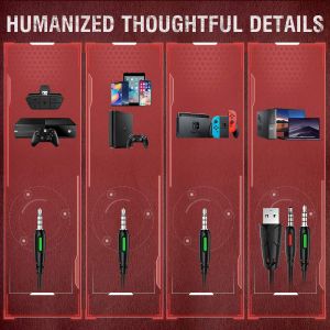 RGB Light 20000Hz 117dB 32ohm Wired Gaming Headset