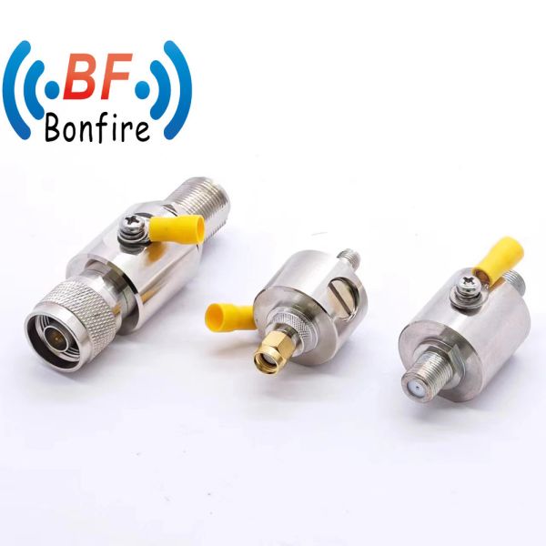 Buy BLQ-XXXXX RF Arrester for CCTV Lightning Protection 698-3800MHz F Plug to F Jack at wholesale prices