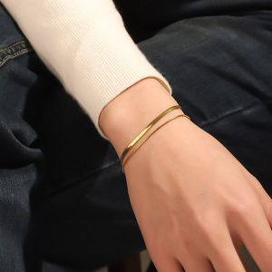 Gold Plated Stainless Steel Bracelet Women'S Memorial Eangagement Couple Gift