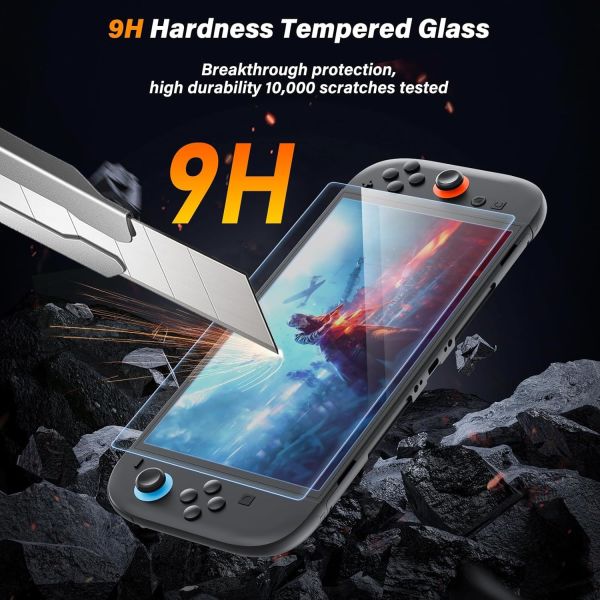 Anti-Glare & Blue Light Filter Tempered Glass Screen Protector for Nintendo Switch2 – Eye Protection, HD Clear, Bubble-Free