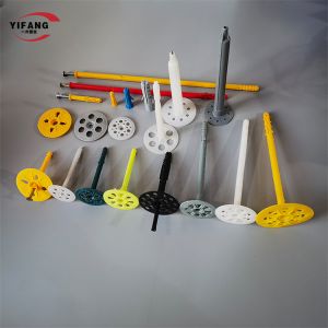 1.3mm 120mm Plastic Insulation Anchors With Metal Nail