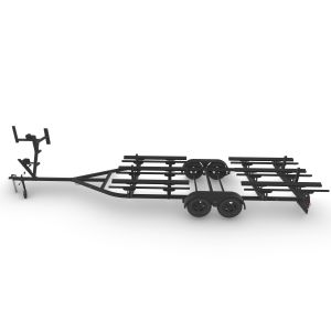 Galvanished Finish Aluminum Tritoon Trailer pontoon boat trailer with Radial