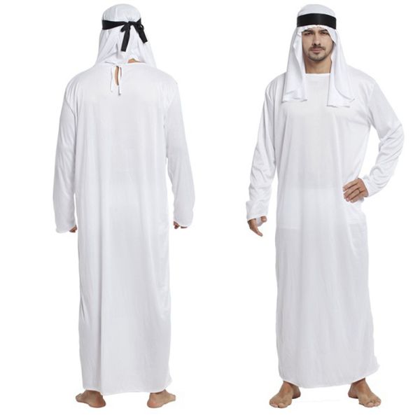 Medium Weight Popline Men's Muslim Saudi Style Robe 65/35 Polycotton/Cotton Fabric