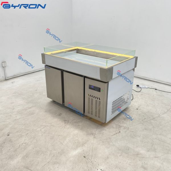 Customized Workbench Refrigerator SS Under Counter Refrigerator Freezer