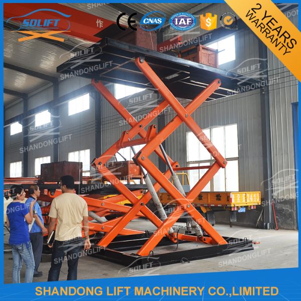 Customized Automotive Scissor Lift Villa Basement Lift For Parking