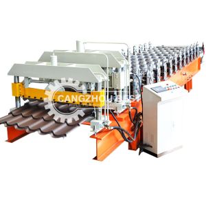Building Material Glazed Tile Roll Forming Machine Single Sink Zinc Sheet Metal