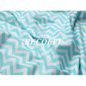 Printing Ocean Retro Polyester Knit Fabric Seamless Glossy Soft Feel