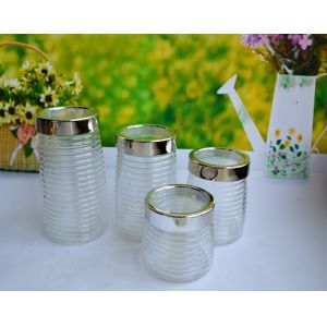 Quality SET OF 4 PCS GLASS CANISTER for sale