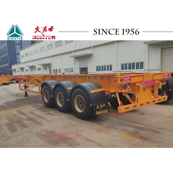 Buy 40/45 FT 3 Axle Skeletal Container Trailer Long Service Life With Spring Suspension at wholesale prices