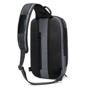 Multi Pockets Polyester Mens Sling Bag With Usb Charging Interface