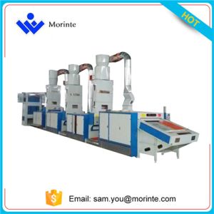 Waste garment recycling machine for needle punching felt making