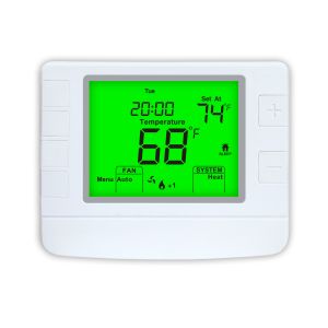 LCD Backlight Heat Pump Programmable Air Conditioner Thermostat