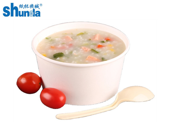 Quality 150oz Eco Friendly Disposable Paper Products Kraft Paper Soup Salad With Lid for sale