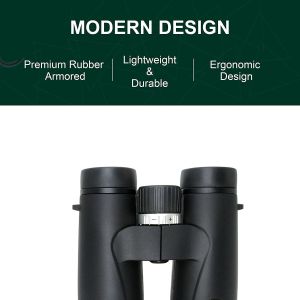 Hiking 10X42 HD Compact Waterproof Tactical Binoculars With BAK4 Prism FMC Lens