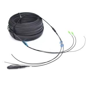 China SST Toneable Flat Drop Cable Optitap Hardened 2 Core SC/APC G657A1 PE on sale