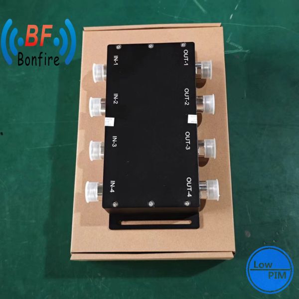 698-3800MHz UHF 3dB 4 in 4 out Matrix Hybrid Coupler for 4.3-10-F/DIN-F/N-F