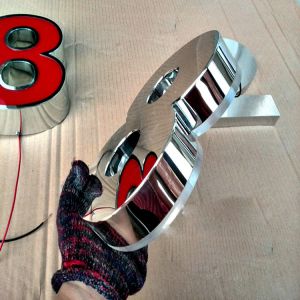 Custom led backlit stainless steel signs channel letters laser cutting