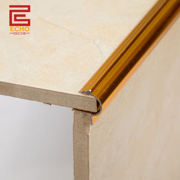 Aluminum Anodized Stair Nose Moulding Round Tiled Steps Treads Stair Nos Trim