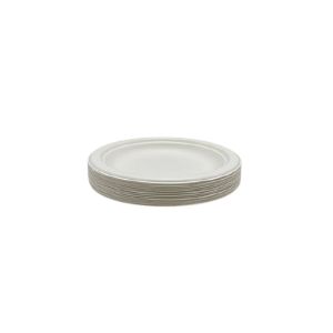 China Oilproof Natural White Biodegradable Sugarcane Bagasse Plates 9 on sale