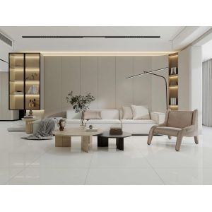 China Light Gray 800x800mm Polished Glazed Porcelain Floor Tiles on sale