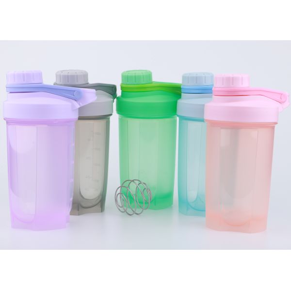 Custom 500ml High Quality Design Logo Sports Plastic Shaker Bottles, Protien Lemon Grapefruit Shaker Bottles Oem Private Label