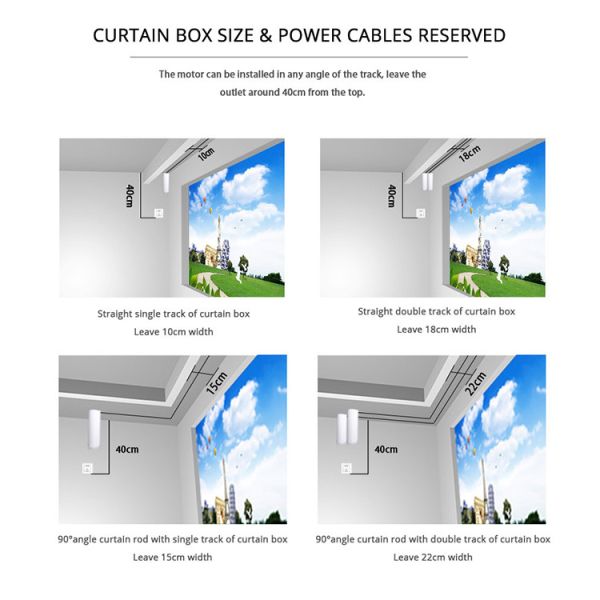 3m 4m 5m Voice Control Smart Curtain Motor