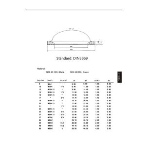 DIN 3869 profile Rings，NBR,Black