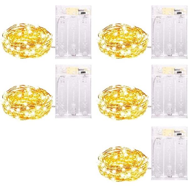 20 Led Battery Operated String Lights with Timer Waterproof Twinkle Firefly