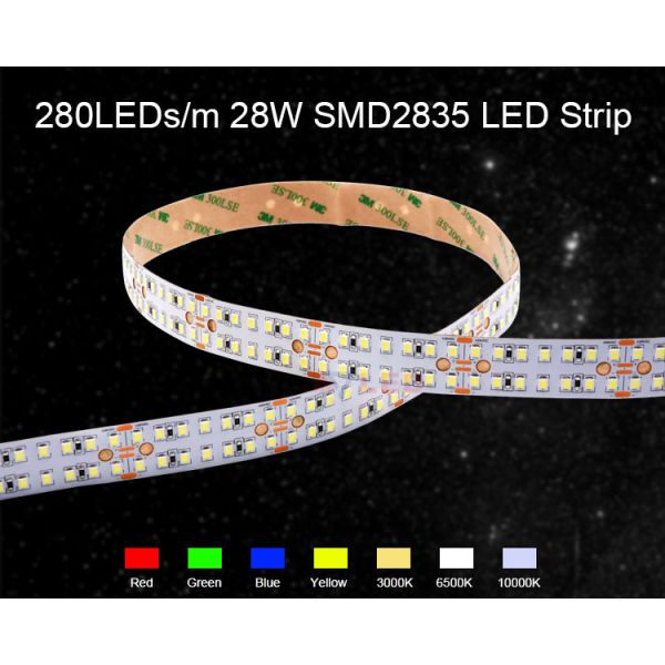 high brightness smd 2835 led strip 280 Leds/M Led Strip High Lumen for Indoor Decoration Lighting