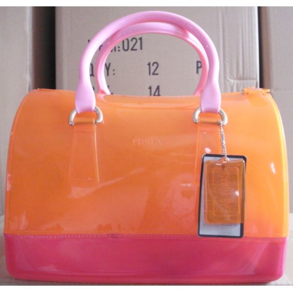 Buy Silicone transparent jelly bags of candy color edition fashion hand the bill of lading sho at wholesale prices