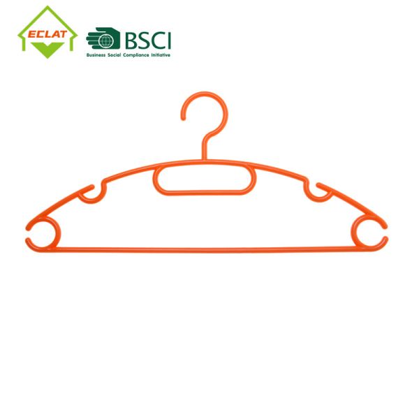 Buy PP 40CM Contoured Heavy Duty Plastic Coat Hangers Multipurpose at wholesale prices