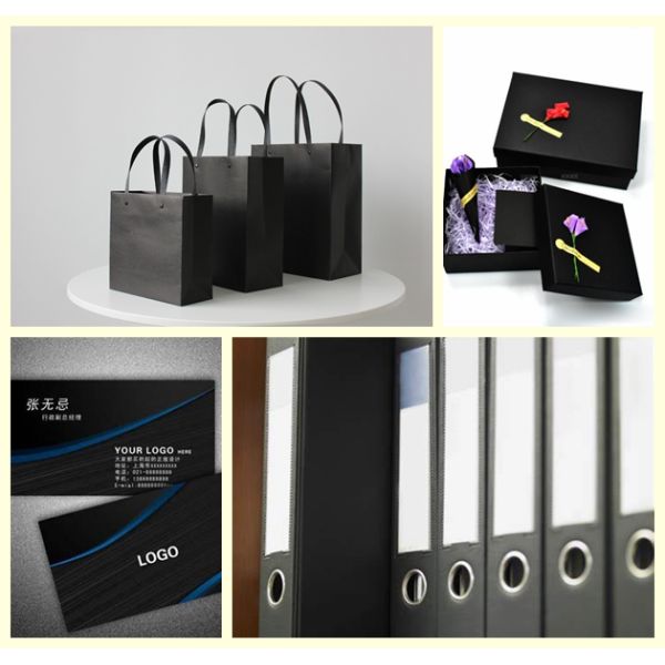 Uncoated Laminated Black Card Board 110g - 2000g For Packing & Printing Uncoated Laminated Black Card Board 110g - 2000g For Packing & Printing