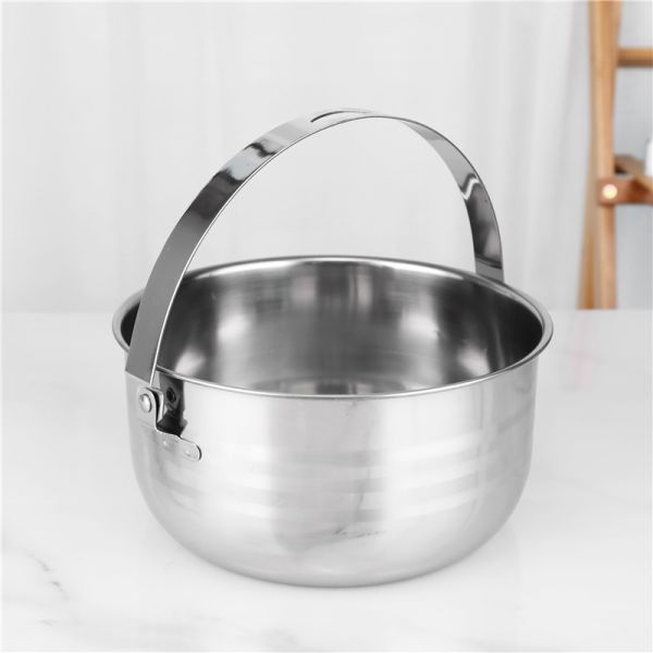 Stainless 4pcs food cookware soup cooking pot set with handle for restaurants