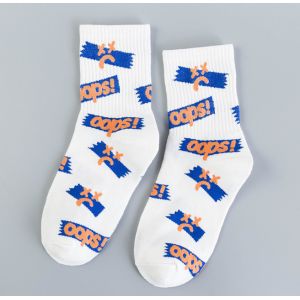 OEM Customized Logo Trendy Mens Socks With Jacquard / Printing / Embroidery