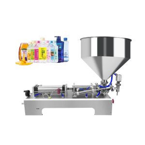 Semi Automatic Double Heads Paste Piston Filler Water Bottle Pneumatic Filling