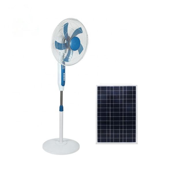 Buy AC DC 120cm Height 16'' Solar Rechargeable Fan SAA Metal Blade at wholesale prices