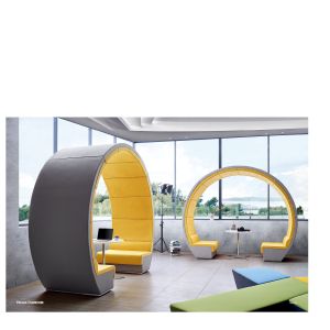 Classcical Shared Workspace Furniture Arch Fabric Upholstered